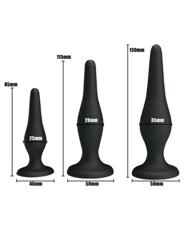 Crazy Bull Star Brothers - Anale plug 2,5-3,5 cm Ø en 8,5-13 cm lengte Crazy Bull Star Brothers - Anale plug 2,5-3,5 cm Ø en 8,5-13 cm lengte