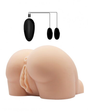 Crazy Bull Crazy Bull Vibrating Masturbator with Vagina and Anus - Multispeed Bullet, Realistic Pleasure