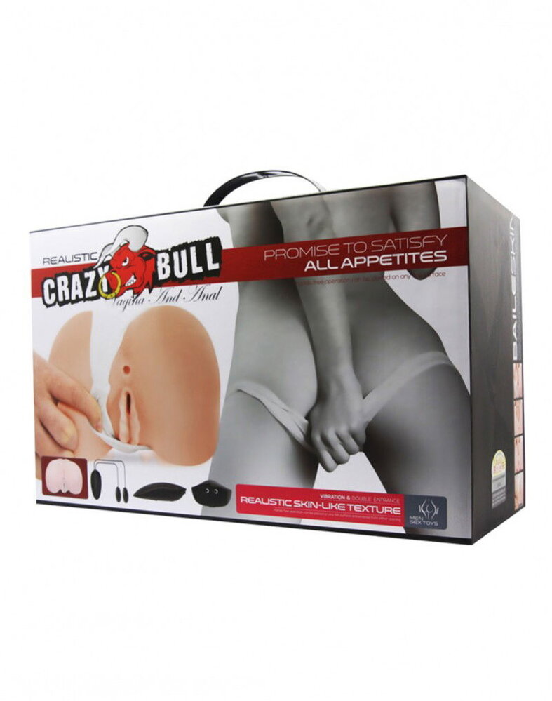 Crazy Bull Crazy Bull Vibrierender Masturbator mit Vagina und Anus - Multispeed Bullet, Realistischer Genuss