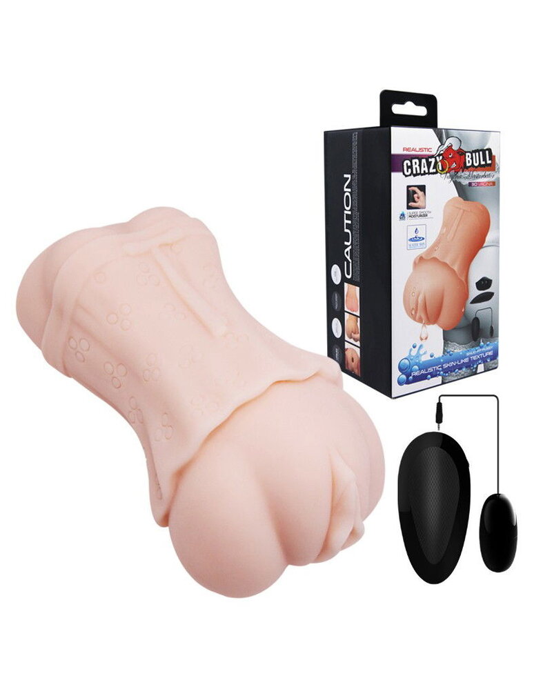 Crazy Bull Weicher Vaginal-Masturbator - Taschenmuschi mit Vibrationsfunktion