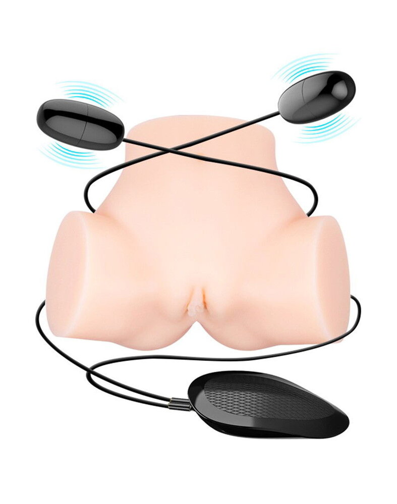 Crazy Bull Samantha - Masturbator met vaginale en anale ingang en vibratiebediening via afstandsbediening