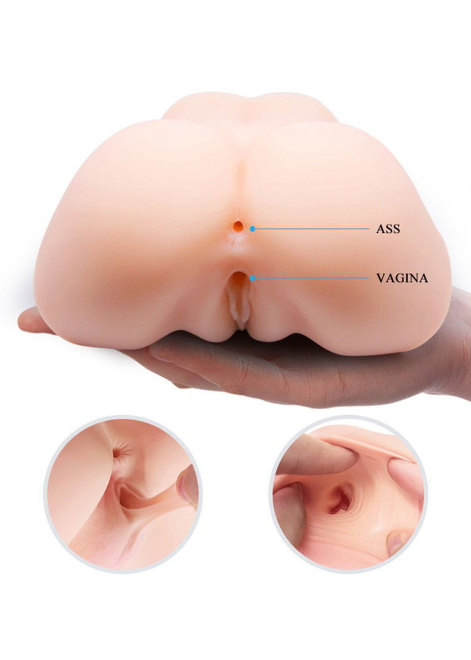 Crazy Bull Veronica - Masturbator met vaginale en anale ingang en vibratiebediening via afstandsbediening