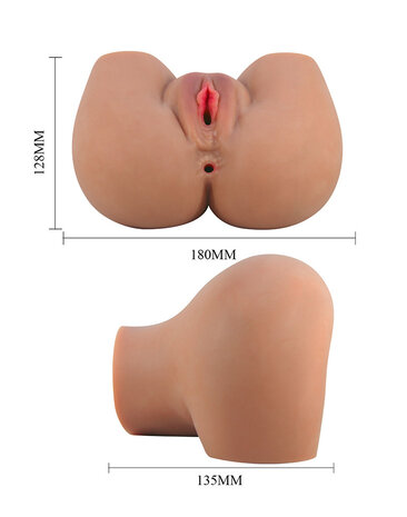 Crazy Bull Mila – Masturbateur à double entrée avec ouvertures réalistes