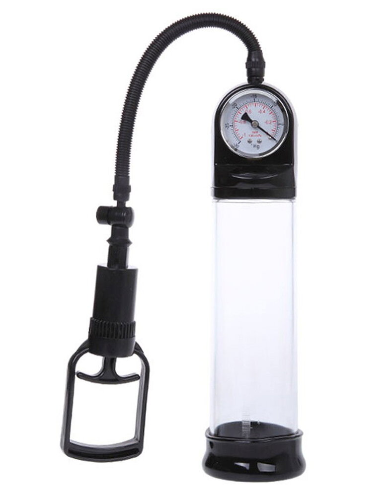 Crazy Bull Pompe à pénis Stallion Gauge Pump avec manomètre, transparente/noire Crazy Bull Pompe à pénis Stallion Gauge Pump avec manomètre, transparente/noire