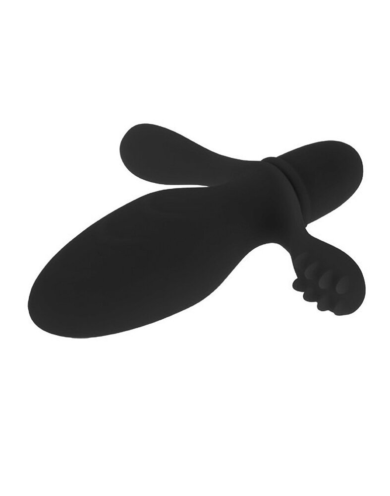 Crazy Bull Plug anal vibrant en silicone Fitch, étanche, noir