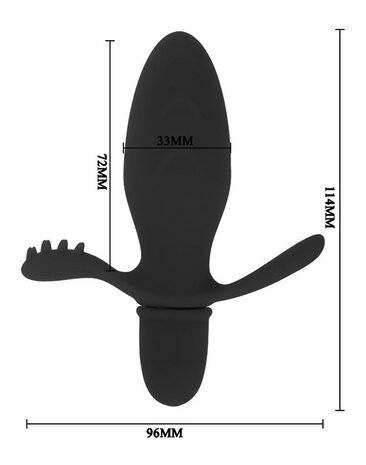 Crazy Bull Crazy Bull – Fitch Vibrating Silicone Anal Plug, Waterproof, Black Crazy Bull Crazy Bull – Fitch Vibrating Silicone Anal Plug, Waterproof, Black