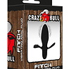 Crazy Bull Plug anal vibrant en silicone Fitch, étanche, noir