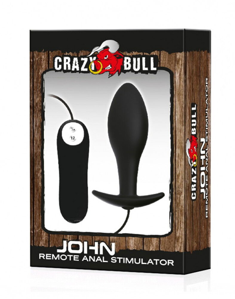 Crazy Bull John Remote Plug - Analplug Ø3,1 × 8,5 cm mit Fernbedienung