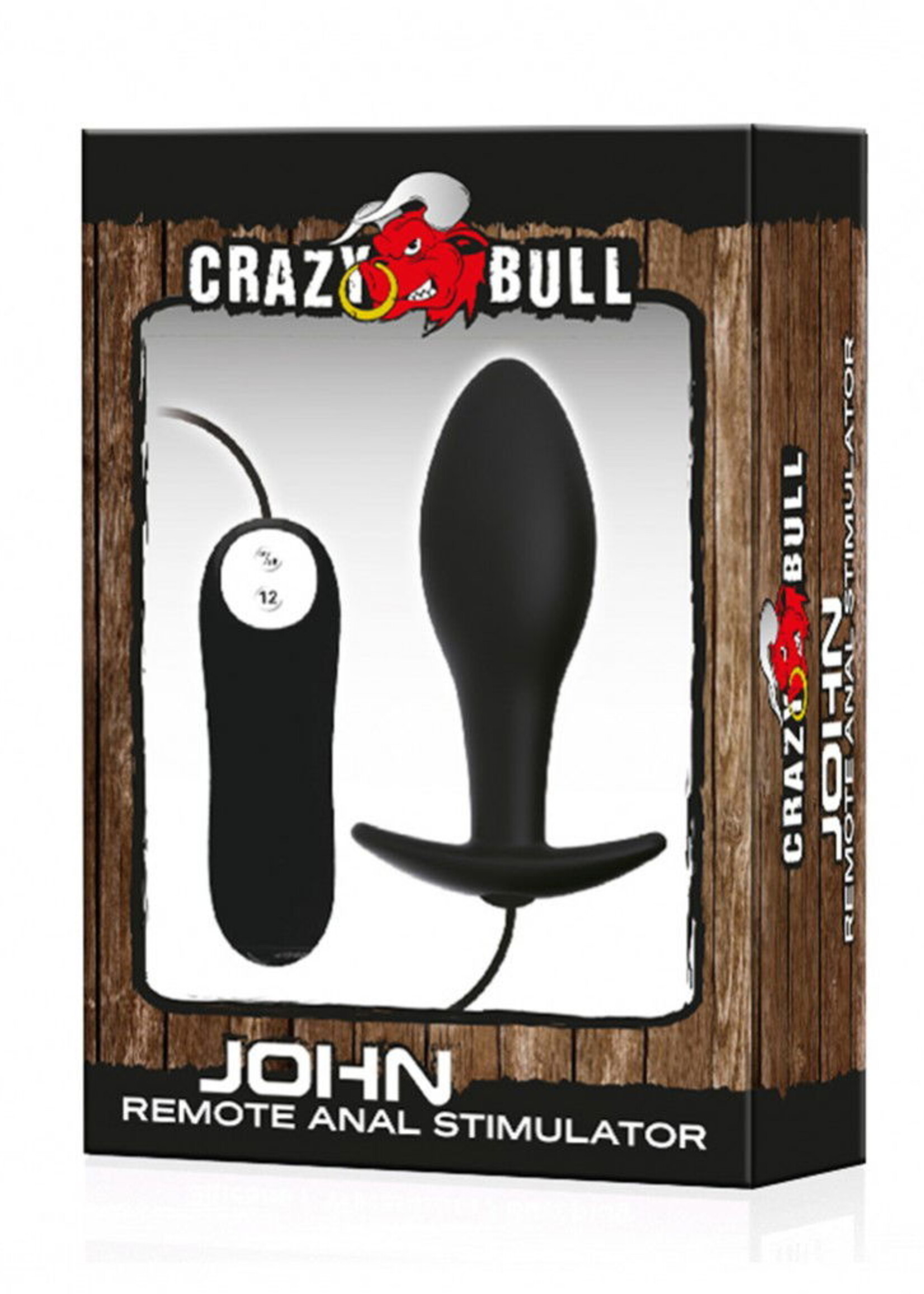 Crazy Bull John Remote Plug | Plug anal vibrant en silicone avec 12 fonctions et télécommande, étanche