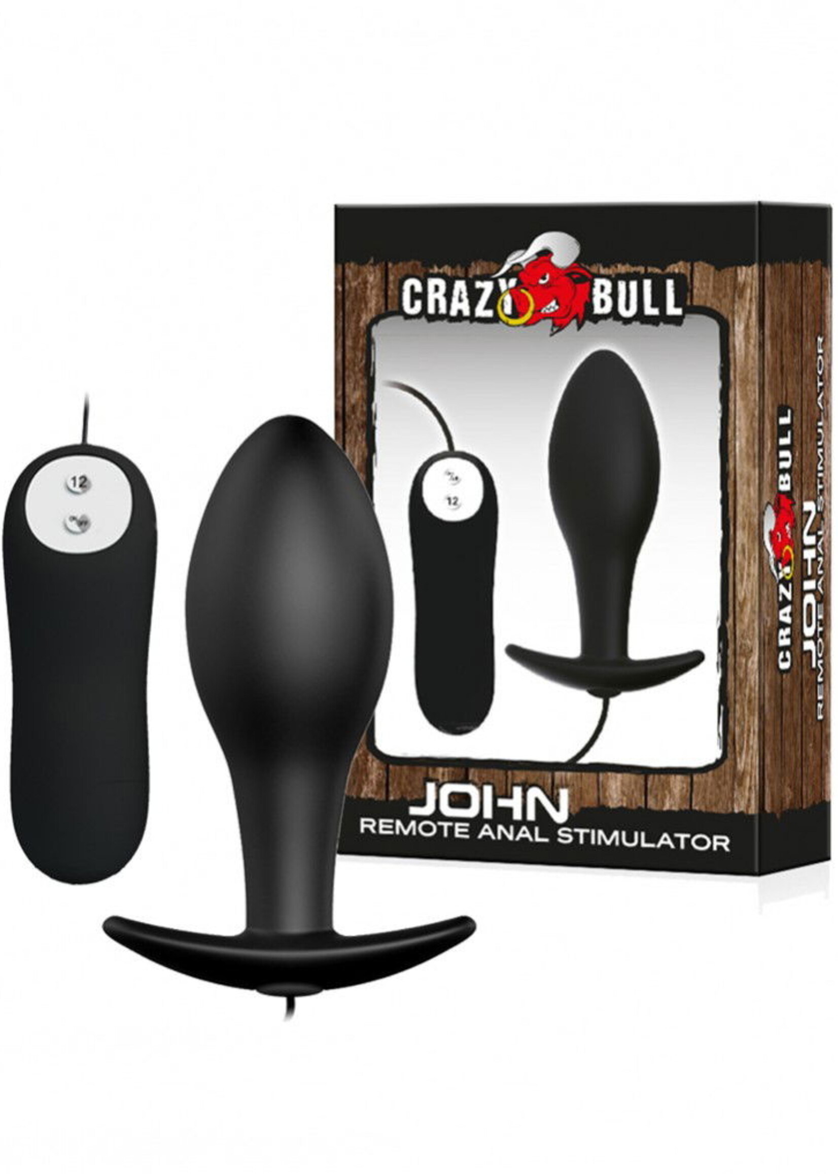 Crazy Bull John Remote Plug - Anale plug Ø3,1 × 8,5 cm met afstandsbediening
