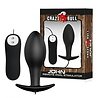 Crazy Bull Crazy Bull – John Remote Plug | Vibrations-Analplug aus Silikon mit 12 Funktionen & Fernbedienung, Wasserdicht Crazy Bull Crazy Bull – John Remote Plug | Vibrations-Analplug aus Silikon mit 12 Funktionen & Fernbedienung, Wasserdicht