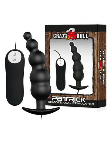 Crazy Bull Patrick Remote Plug | Plug anal avec texture perlée et 12 vibrations Crazy Bull Patrick Remote Plug | Plug anal avec texture perlée et 12 vibrations