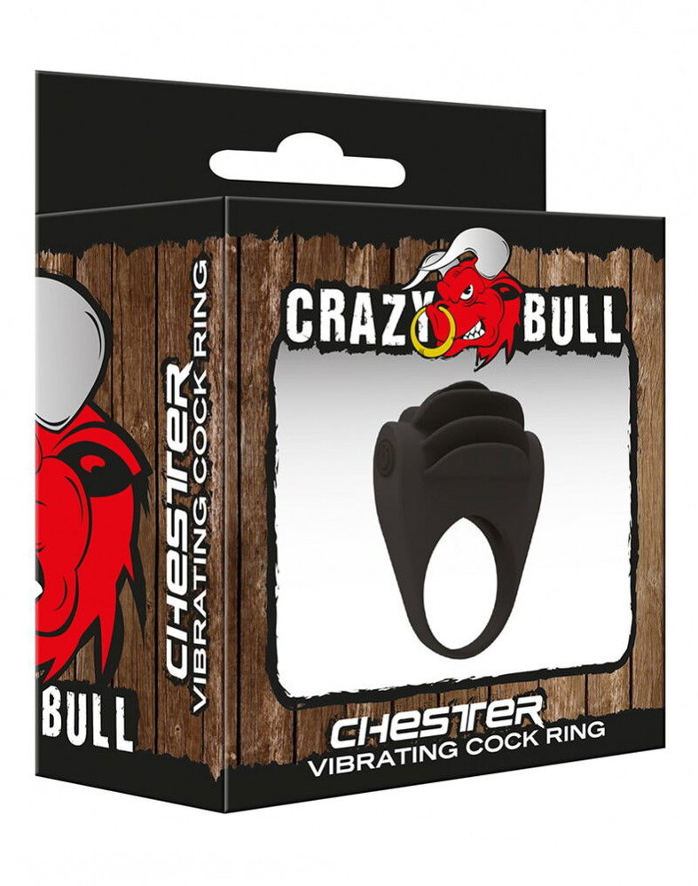 Crazy Bull Chester | Anneau pénien vibrant en silicone avec balle à vitesse unique