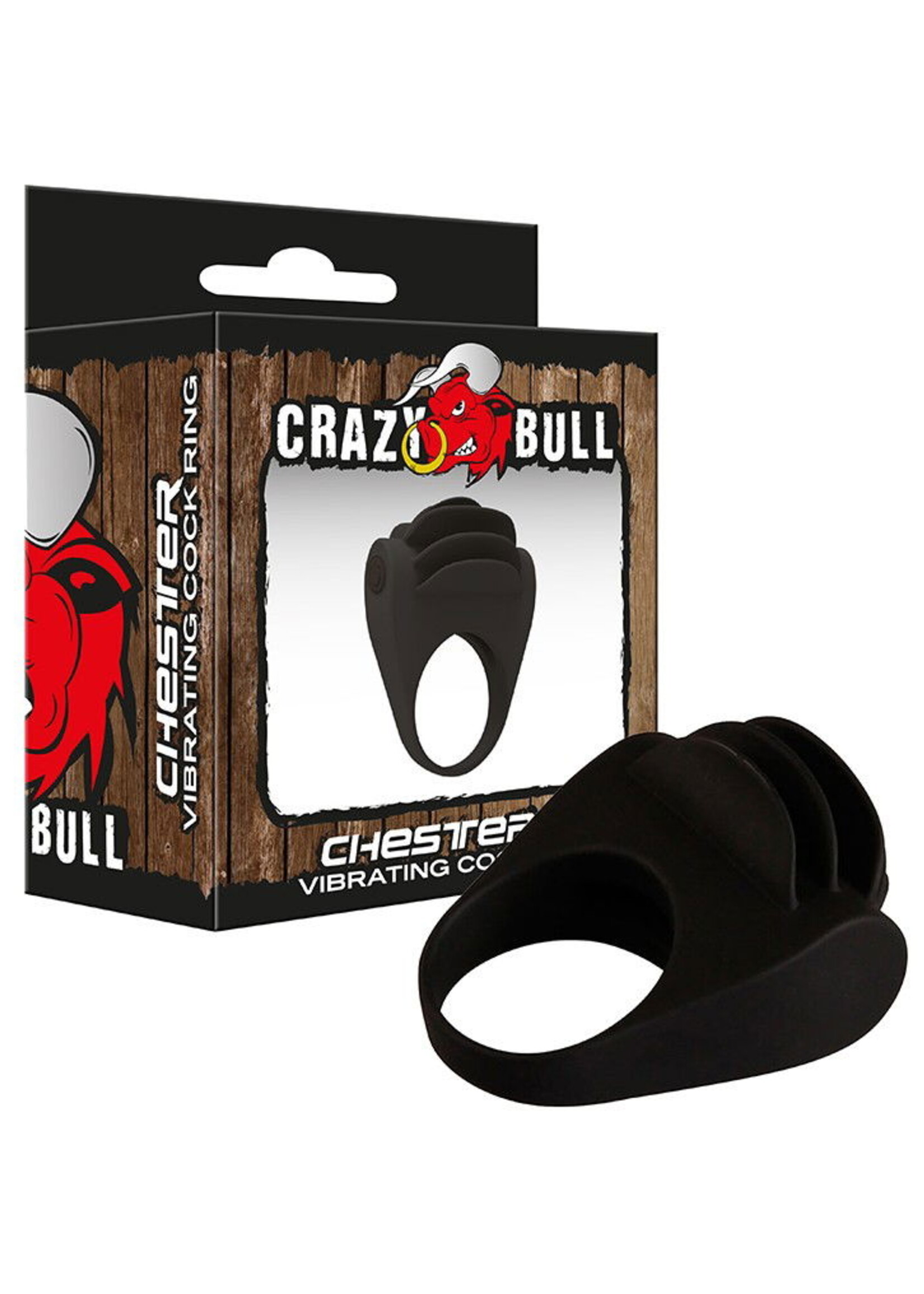 Crazy Bull Chester | Anneau pénien vibrant en silicone avec balle à vitesse unique