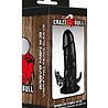 Crazy Bull Crazy Bull - Brave Man 3 | Long penis sleeve with single-speed vibration, black Crazy Bull Crazy Bull - Brave Man 3 | Long penis sleeve with single-speed vibration, black