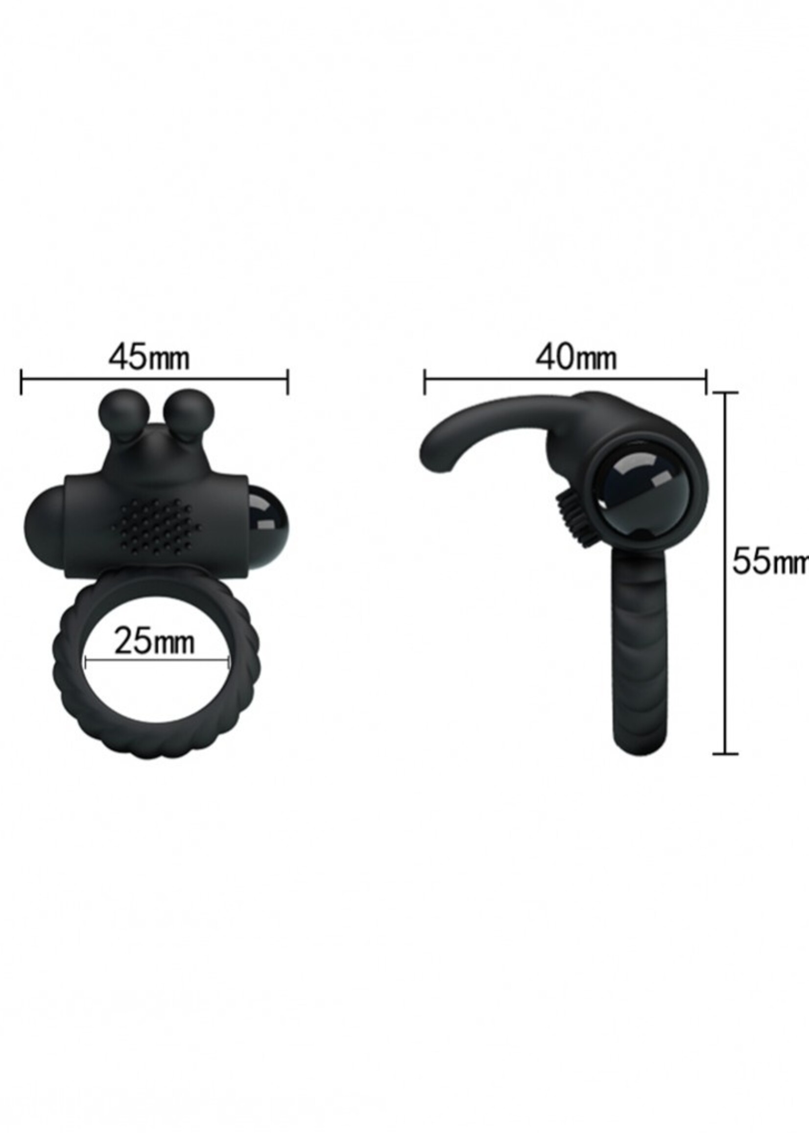 Crazy Bull Eudora | Anneau pénien vibrant en silicone avec vibromasseur à vitesse unique