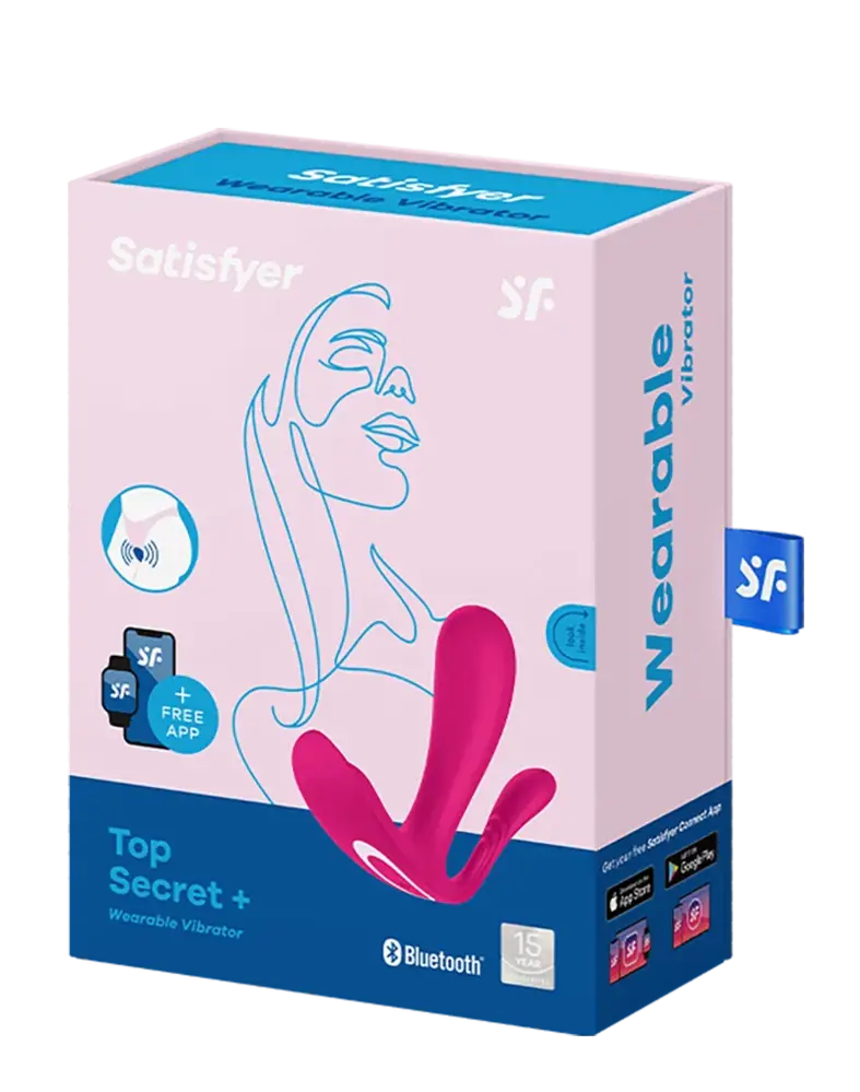 Satisfyer Satisfyer - Top Secret+ - Vibromasseur portable avec stimulateur anal - Rose