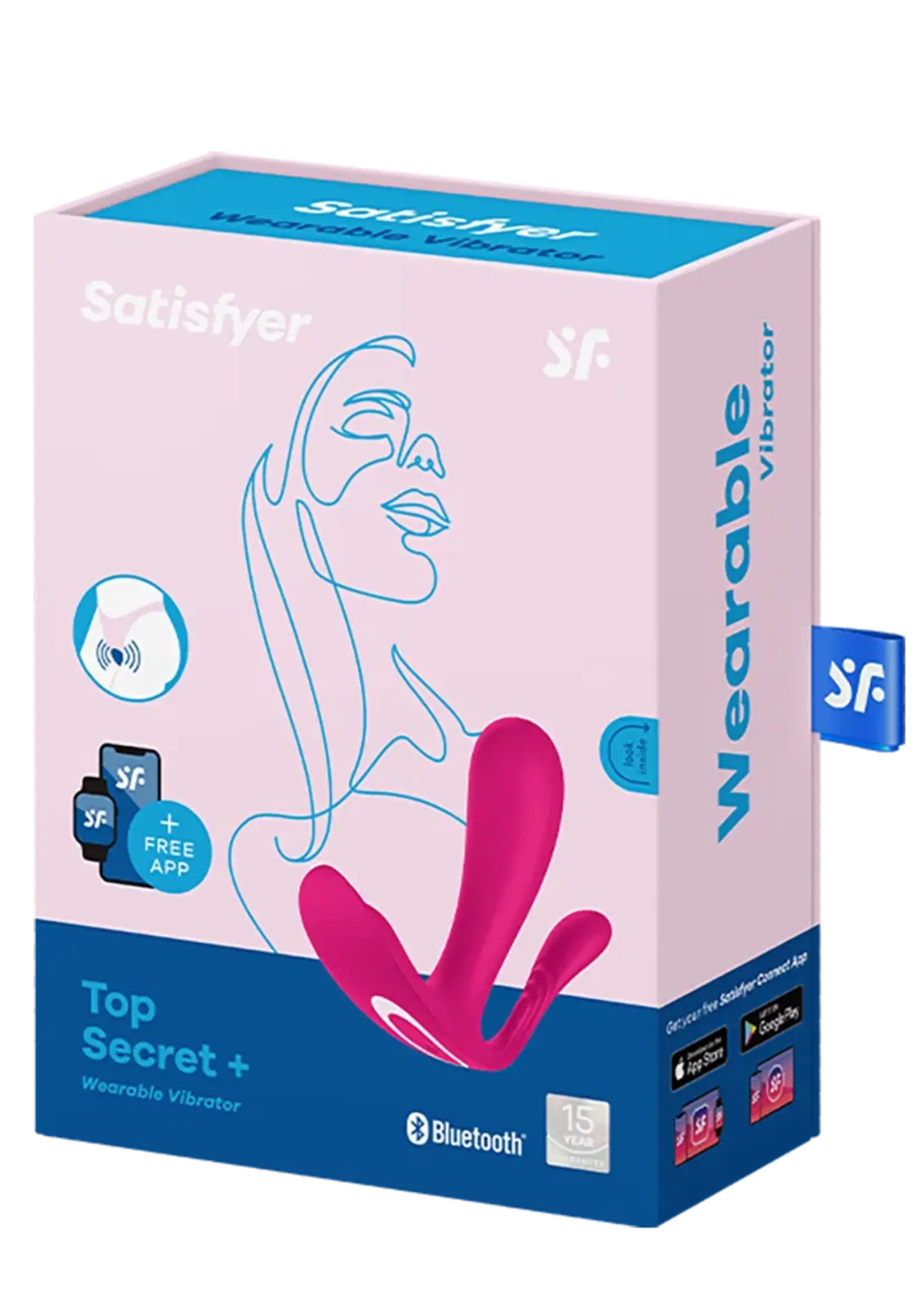 Satisfyer Top Secret+ - Vibromasseur portable avec stimulateur anal - Rose