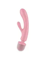 Satisfyer Triple Lover - 2-in-1 Wand and Rabbit Vibrator - Grey