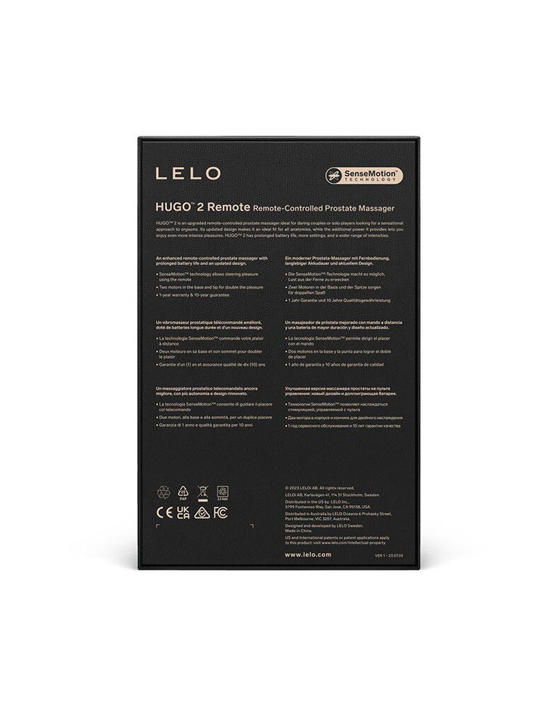 LELO Hugo 2 - Vibrateur prostatique | Télécommande incluse