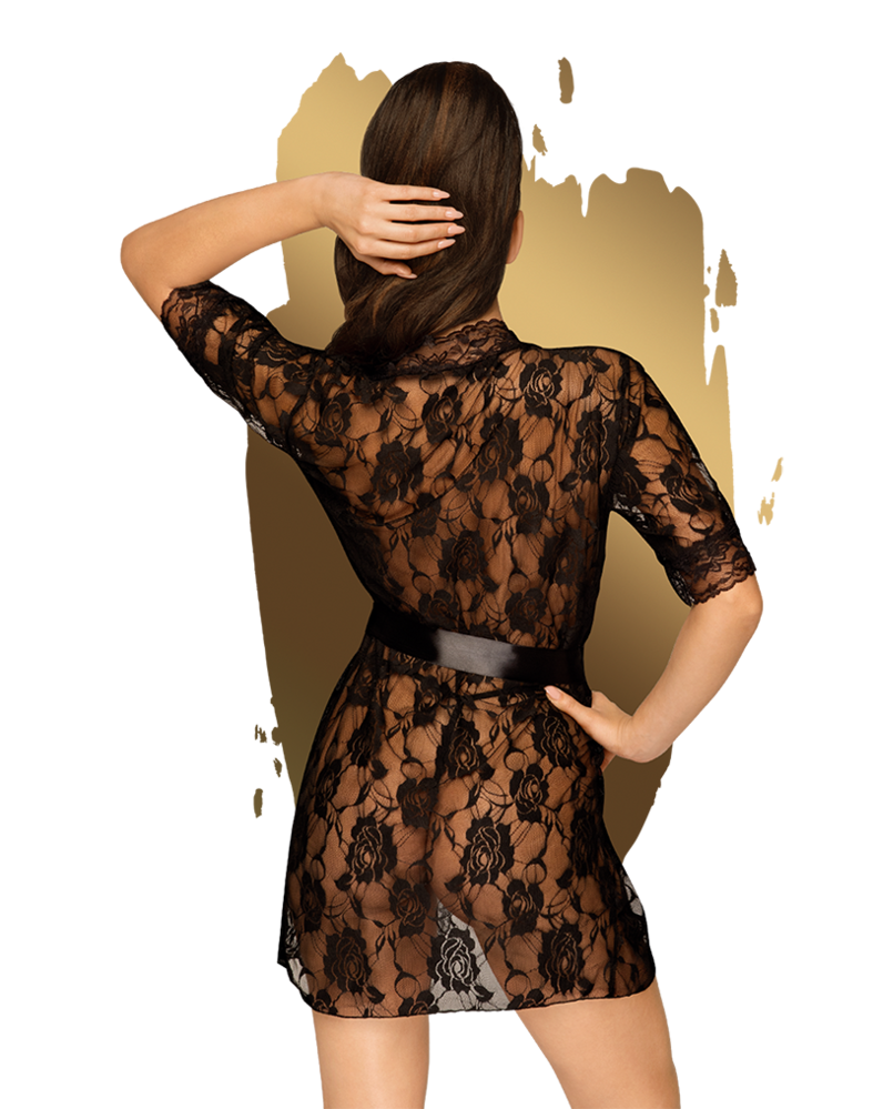 Penthouse Sweet Retreat - Spitze Kimono | Schwarz