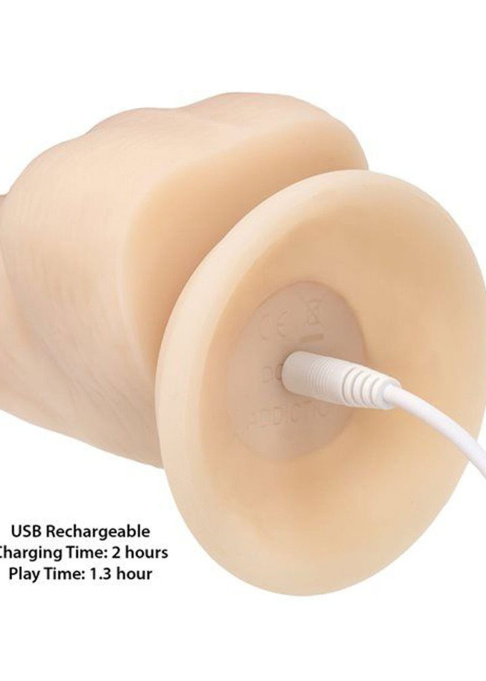 Naked Addiction Draaiende en vibrerende penis - Anale dildo 21,5 cm met draaibare punt