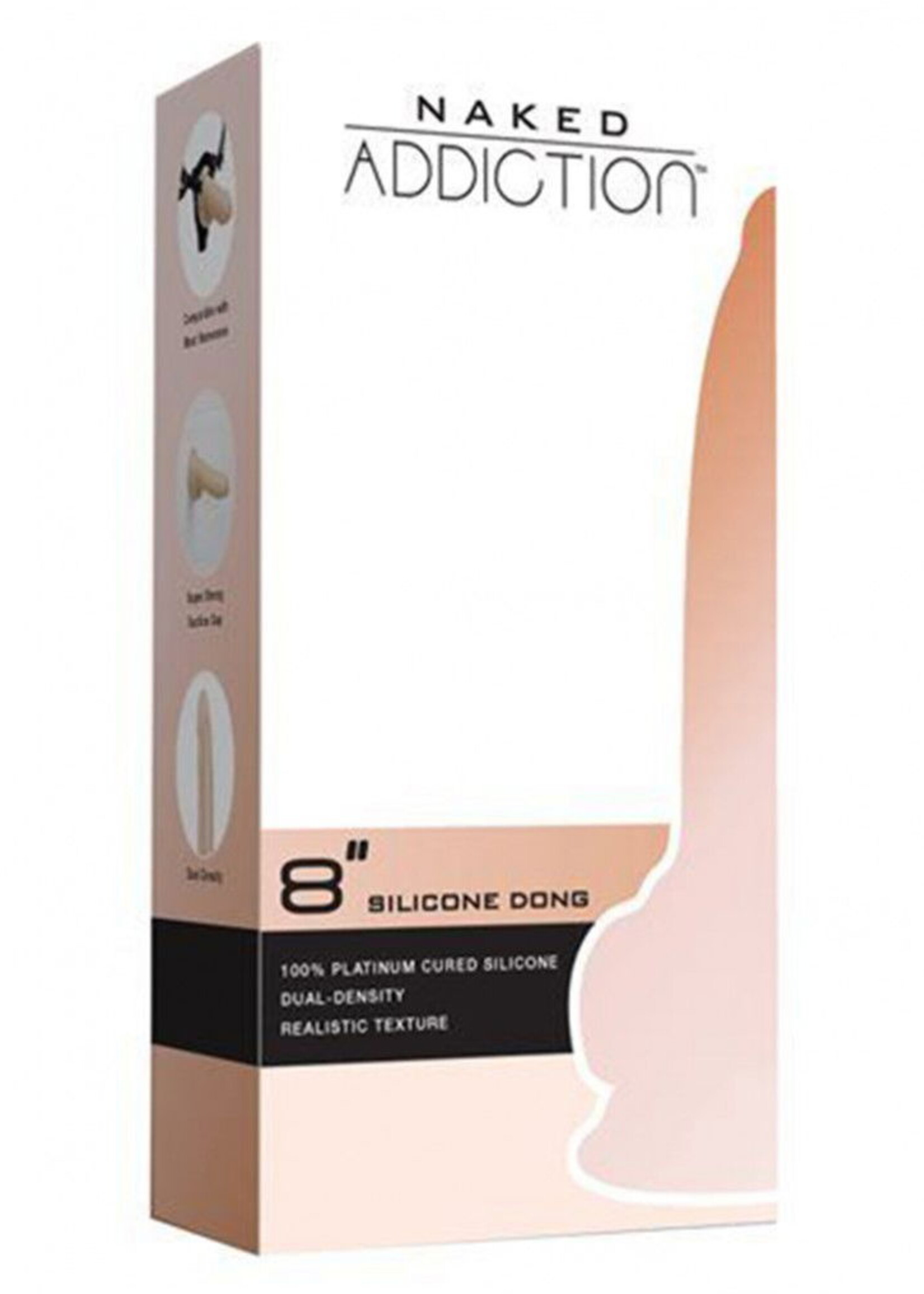 Naked Addiction Gode ​​double densité Naked Addiction avec ventouse - 21,5 cm