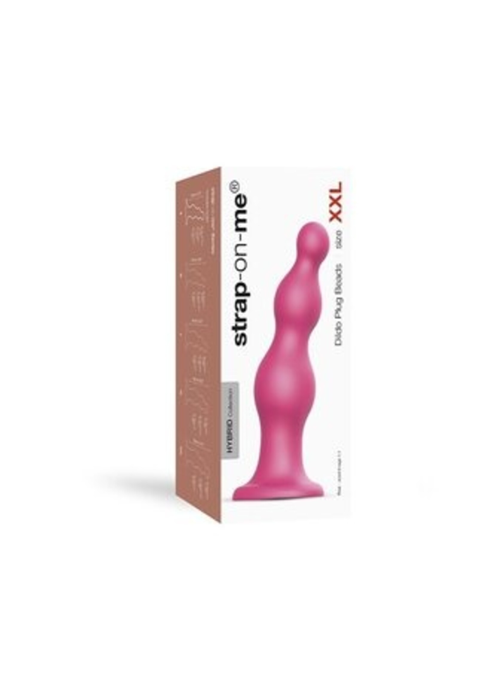 Strap-On-Me Gode Plug Perles - Taille XXL - Ø2.8 / 4.05 / 5.2 x 18 cm