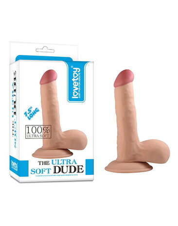 LoveToy The Ultra Soft Dude 19 cm - Realistischer Dildo 19 cm Ø 3,9 cm
