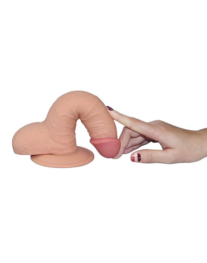 LoveToy De Ultra Soft Dude 19 cm - Realistische dildo 19 cm Ø 4,5 cm
