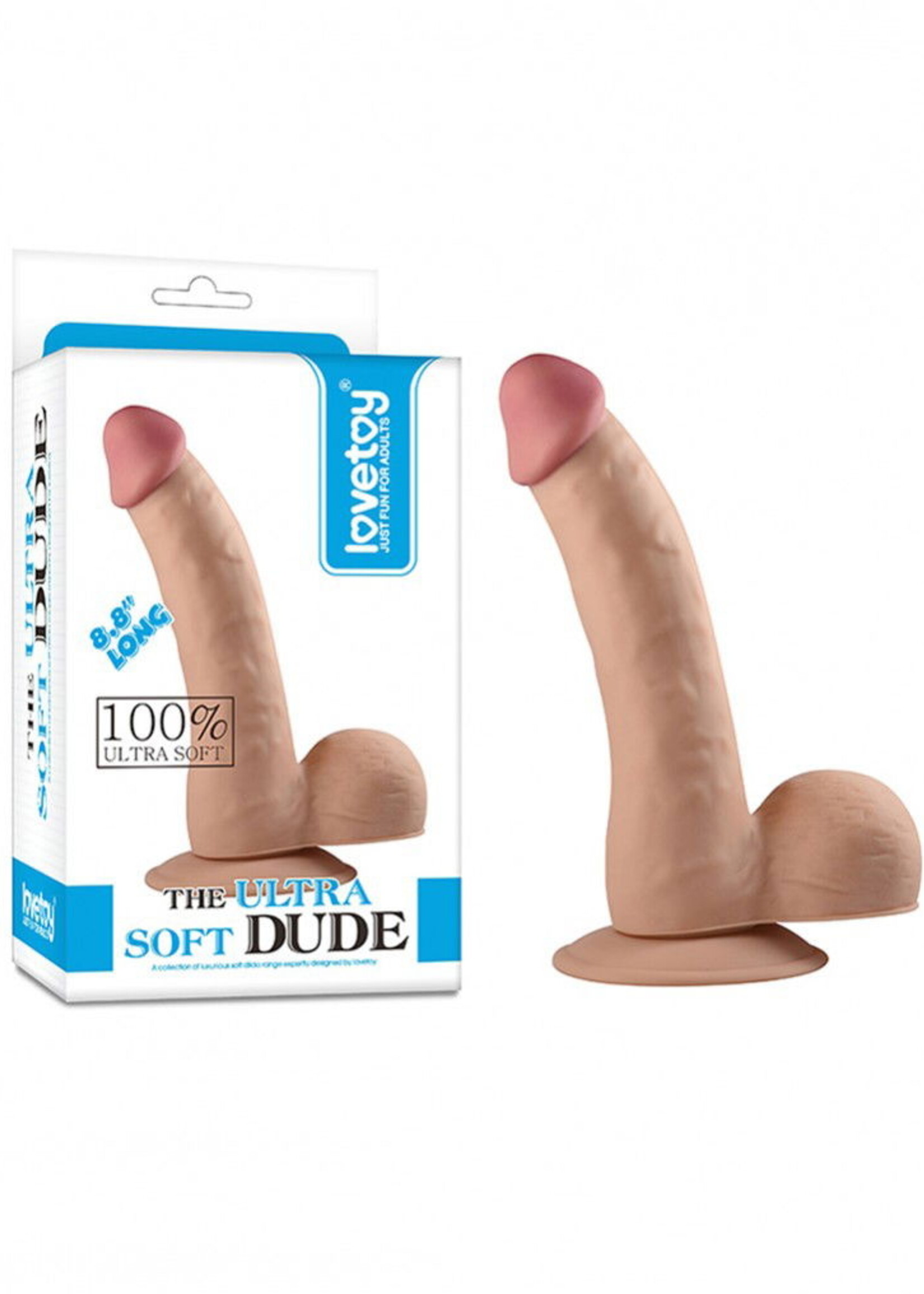 LoveToy The Ultra Soft Dude 22 cm - Realistischer Dildo 22,5 cm Ø 3,6 cm
