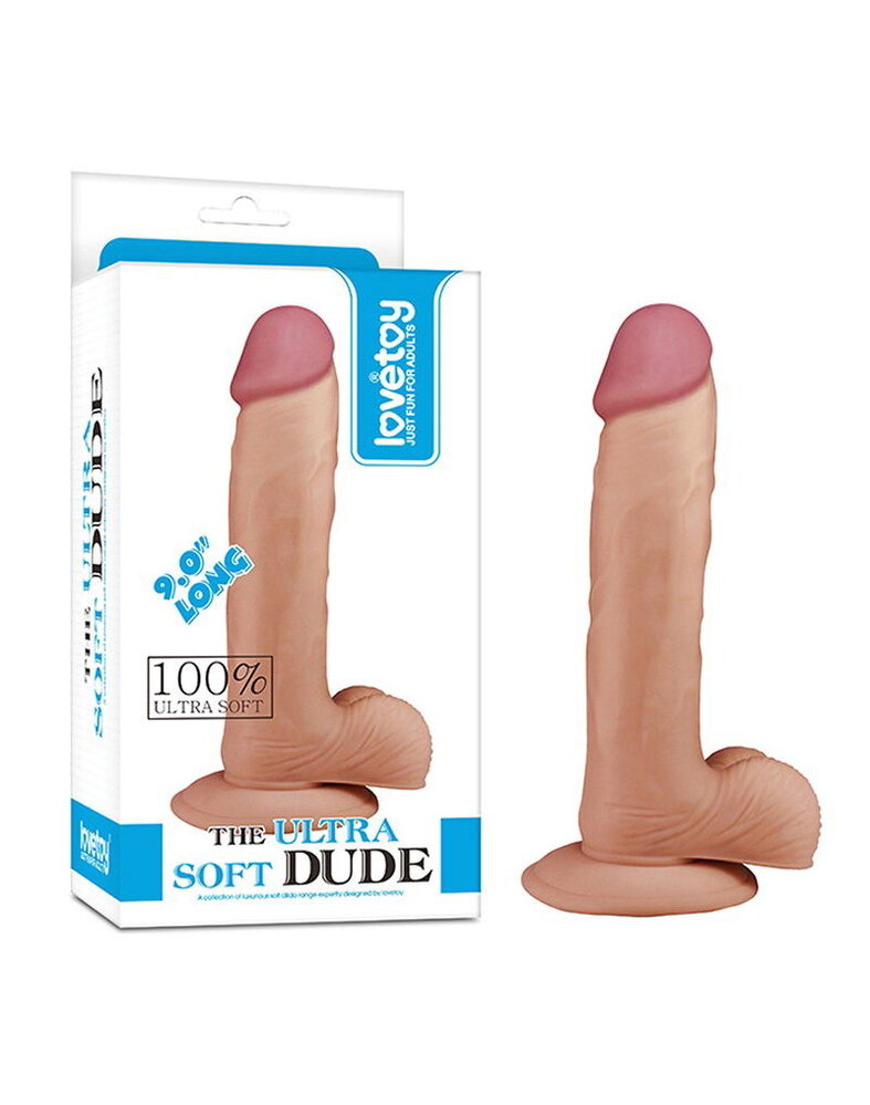 LoveToy De Ultra Soft Dude 23 cm - Anale dildo 23 cm Ø 4,1 cm LoveToy De Ultra Soft Dude 23 cm - Anale dildo 23 cm Ø 4,1 cm