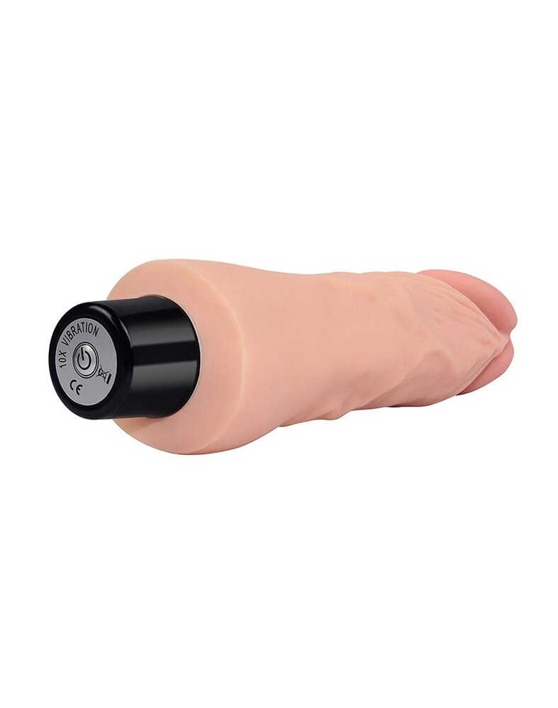 LoveToy Vibrating Real Softee 7" / 18 cm - Gode vibrant réaliste - Nude