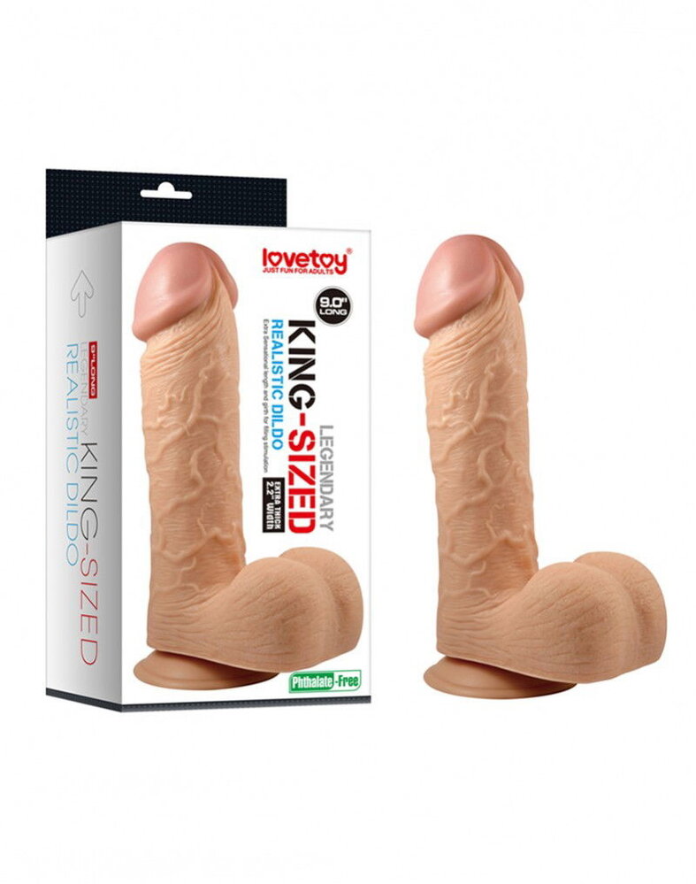 LoveToy Gode géant 23 cm - Gode réaliste - Nu