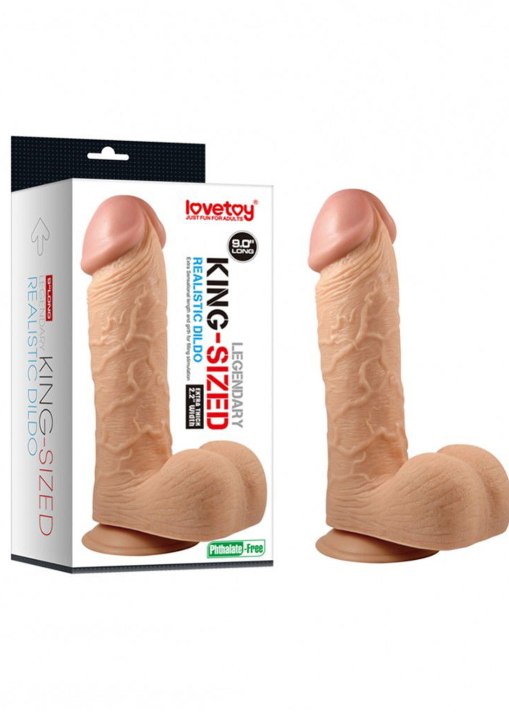 LoveToy King-Size-Dildo - Anal Dildo 23 cm Ø 5,5 cm