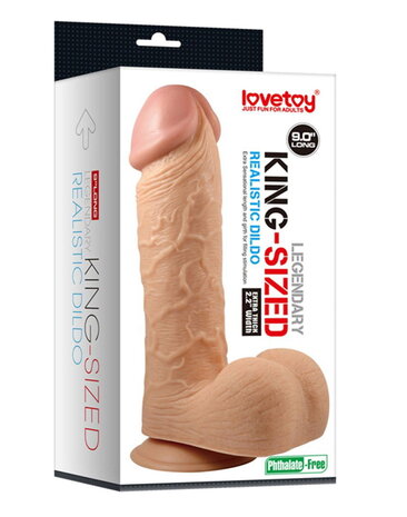 LoveToy Gode géant 23 cm - Gode réaliste - Nu
