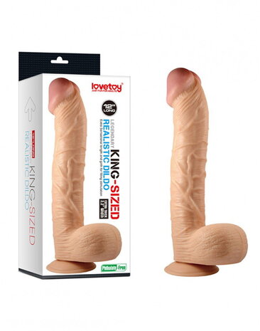 LoveToy Gode géant 30,5 cm - Gode réaliste - Nu