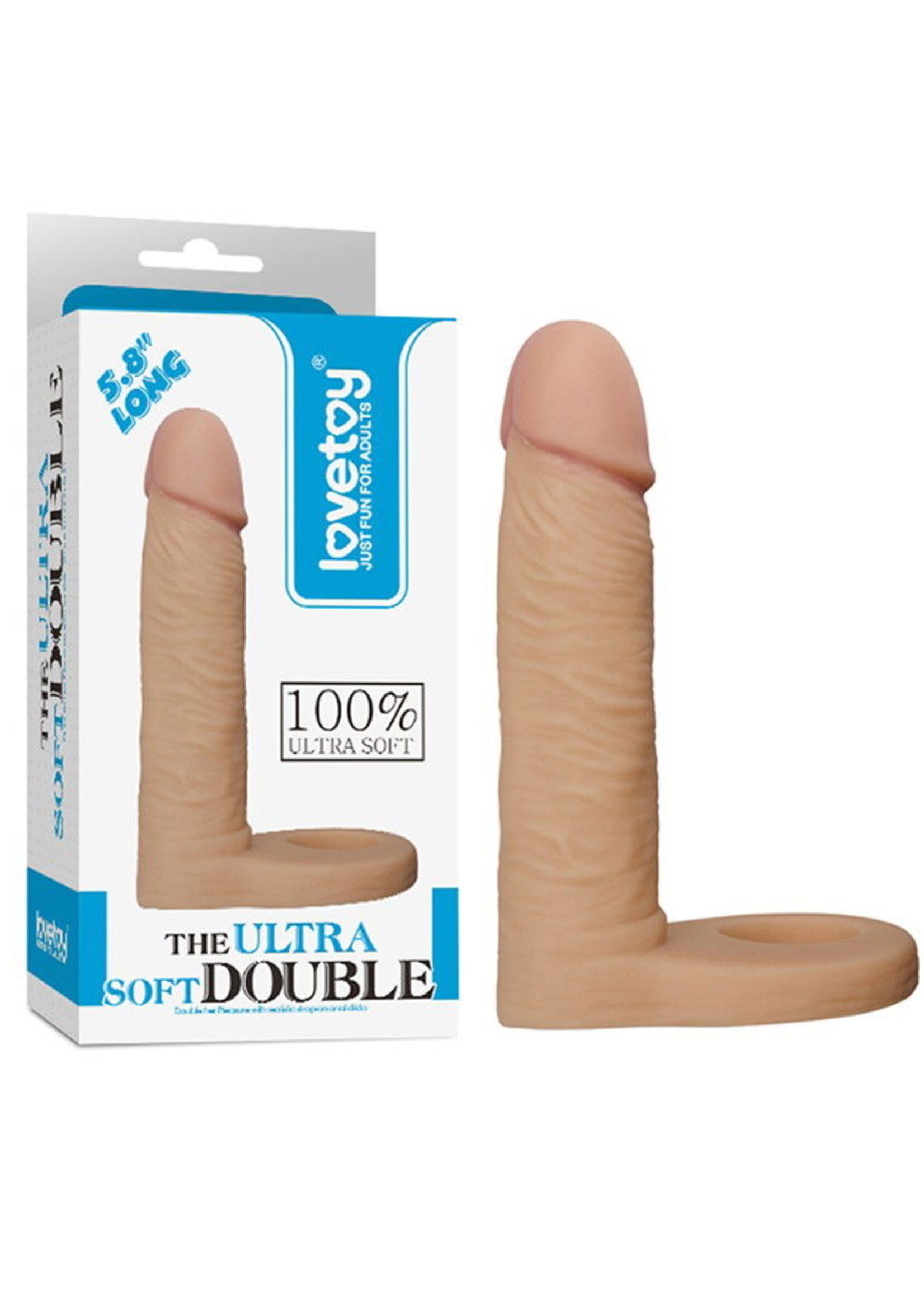 LoveToy Ultraweiches Doppel - Realistischer Dildo 14,7 cm Ø 3,3 cm