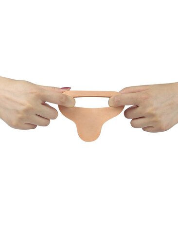 LoveToy Gode double pénétration ultra doux 15 cm - Nude