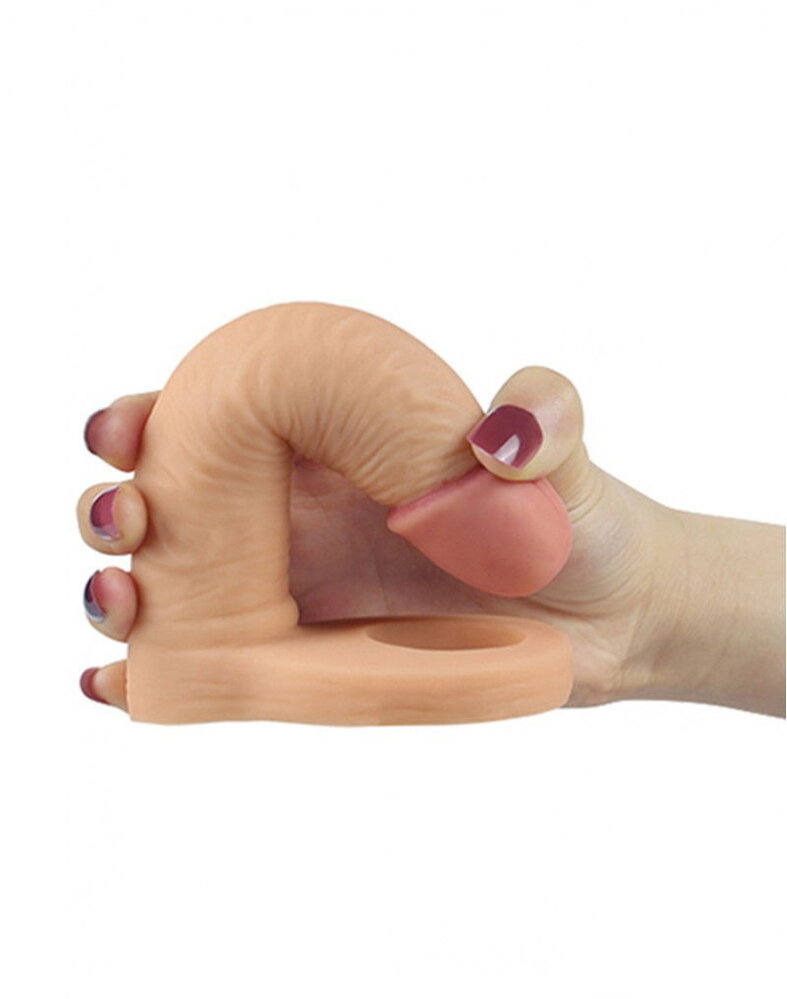 LoveToy Ultrazachte, dubbele, realistische dildo 14,7 cm Ø 3,3 cm