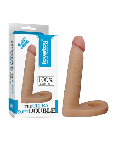 LoveToy De ultrazachte, dubbele, realistische dildo van 15,8 cm Ø 2,9 cm