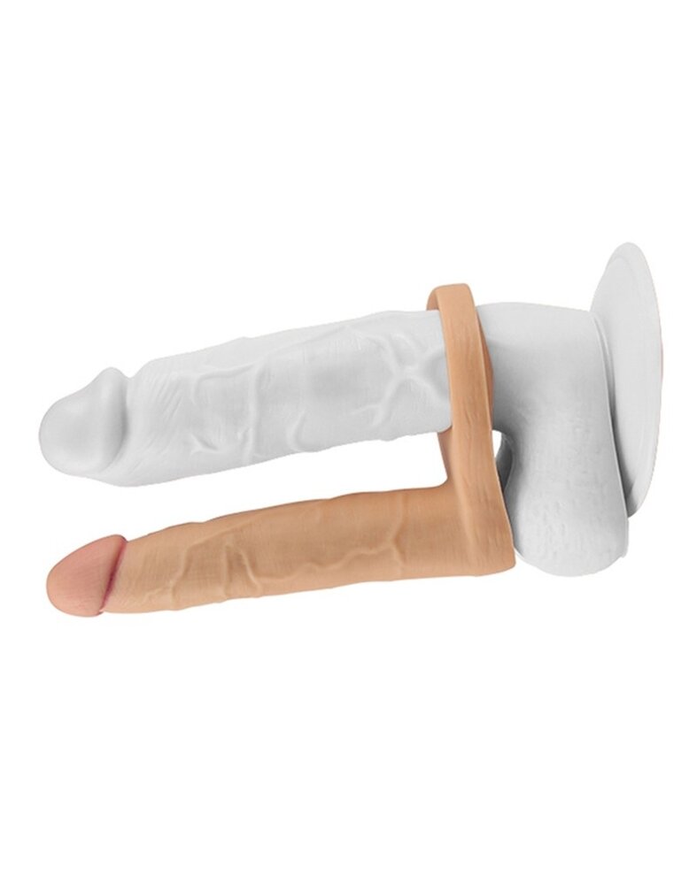 LoveToy De ultrazachte, dubbele, realistische dildo van 15,8 cm Ø 2,9 cm