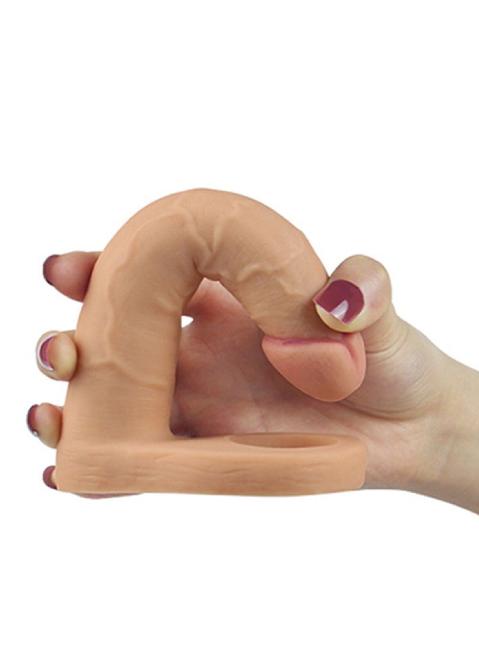 LoveToy De ultrazachte, dubbele, realistische dildo van 15,8 cm Ø 2,9 cm