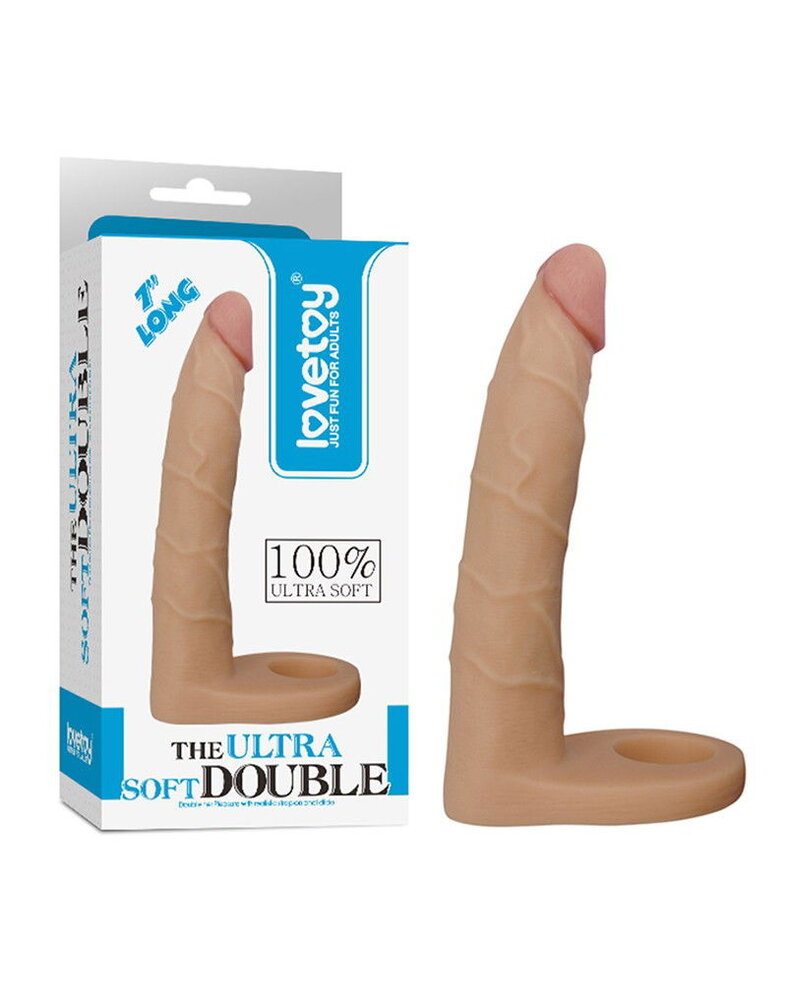 LoveToy LoveToy - Der ultraweiche Doppeldildo 7" / 18 cm - Doppelpenetrationsdildo - Hautfarben LoveToy LoveToy - Der ultraweiche Doppeldildo 7" / 18 cm - Doppelpenetrationsdildo - Hautfarben