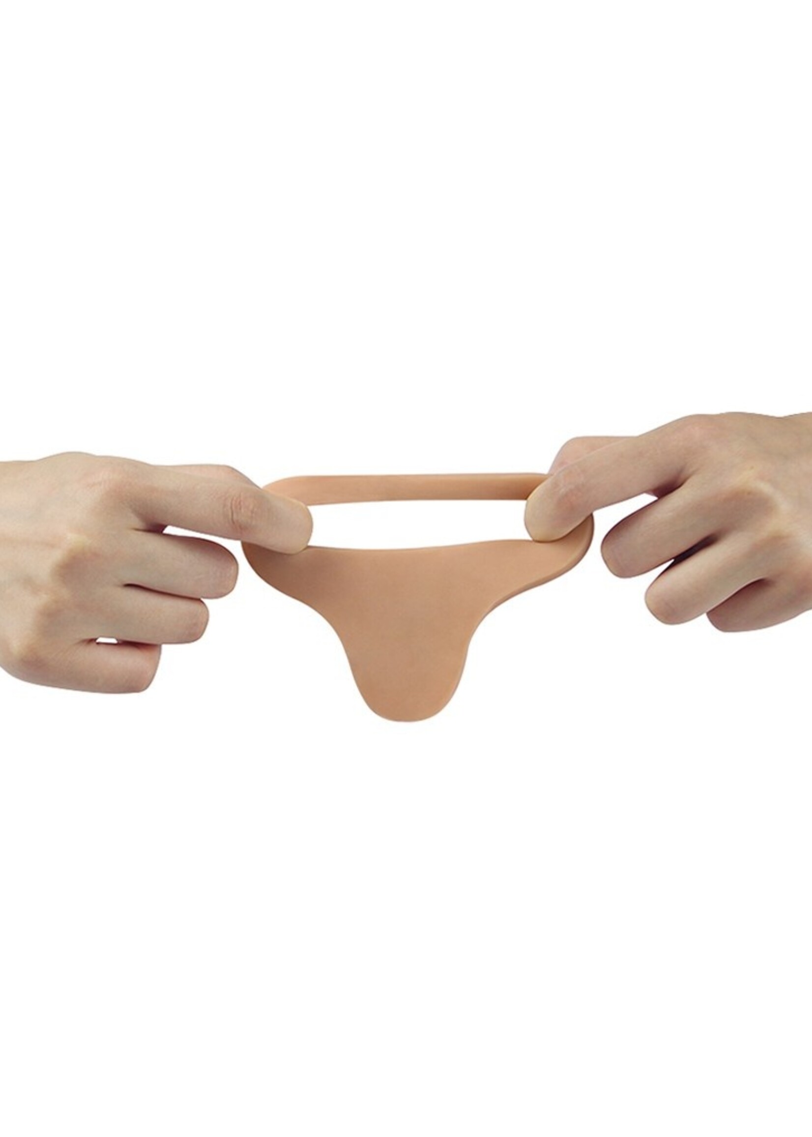 LoveToy De ultrazachte, dubbele, realistische dildo van 17,8 cm met een diameter van 3 cm.
