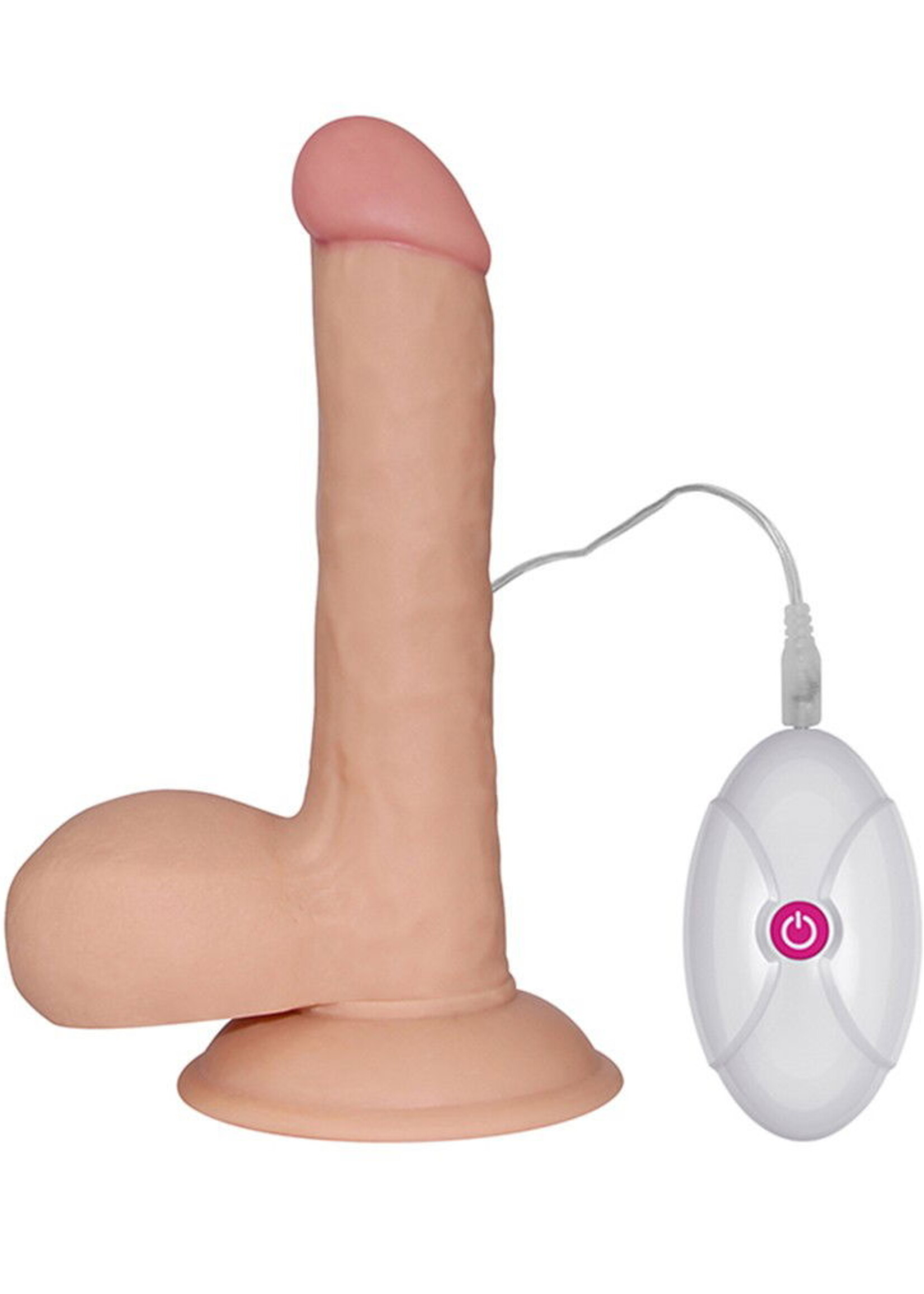 LoveToy Zachte vibrerende anale dildo 17 cm Ø 3,5 cm