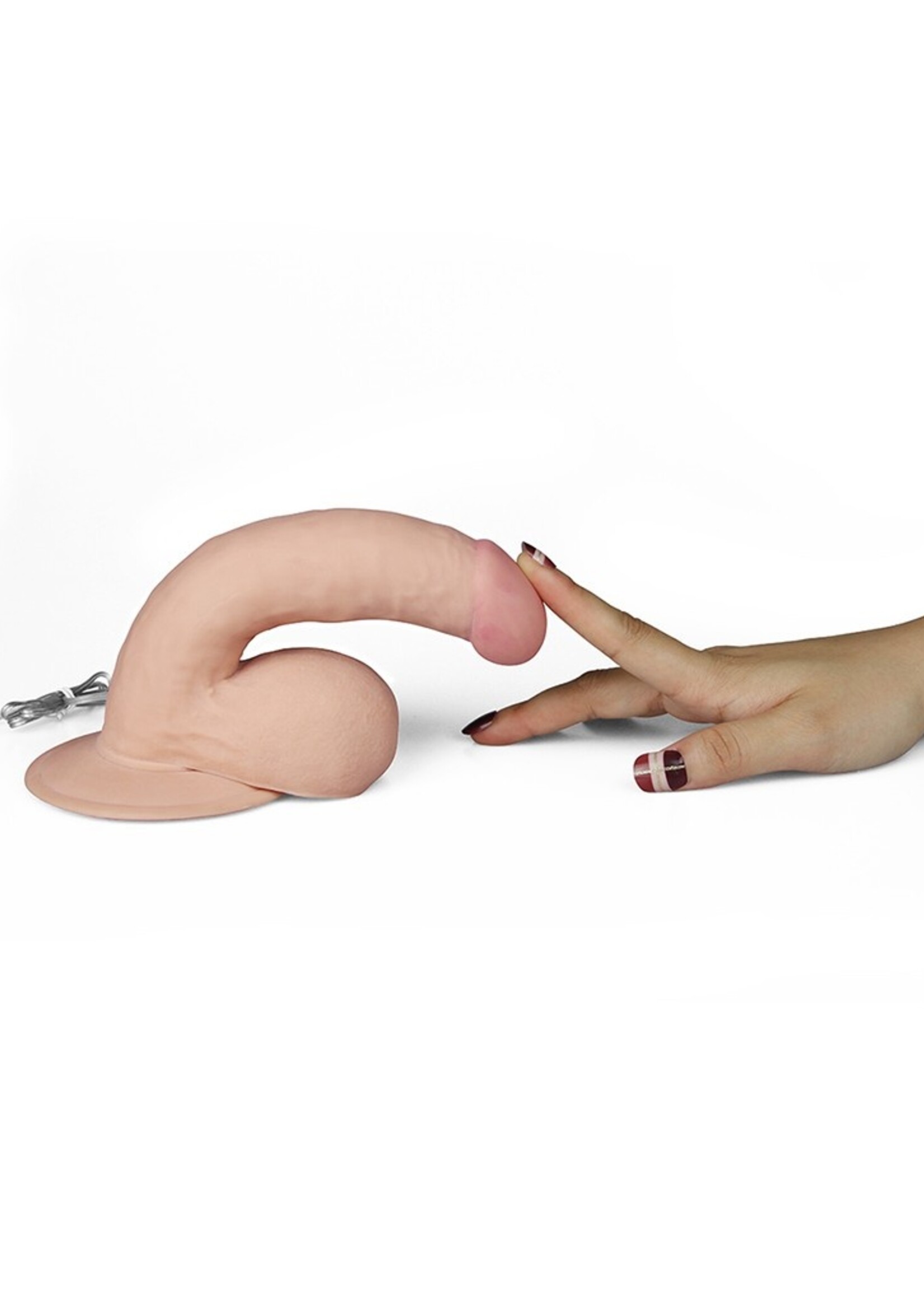 LoveToy Zachte vibrerende anale dildo 17 cm Ø 3,5 cm