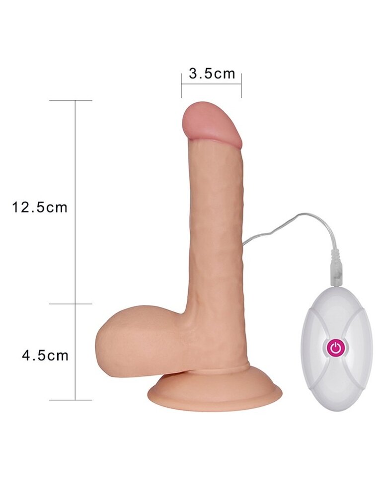 LoveToy Soft Dude Vibrating - Anal Dildo 17 cm Ø 3,5 cm