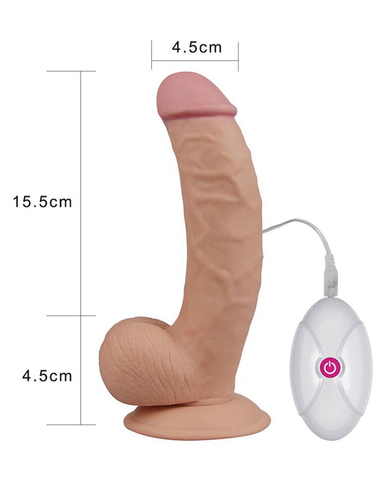 LoveToy Zachte vibrerende anale dildo 20 cm Ø 4,5 cm