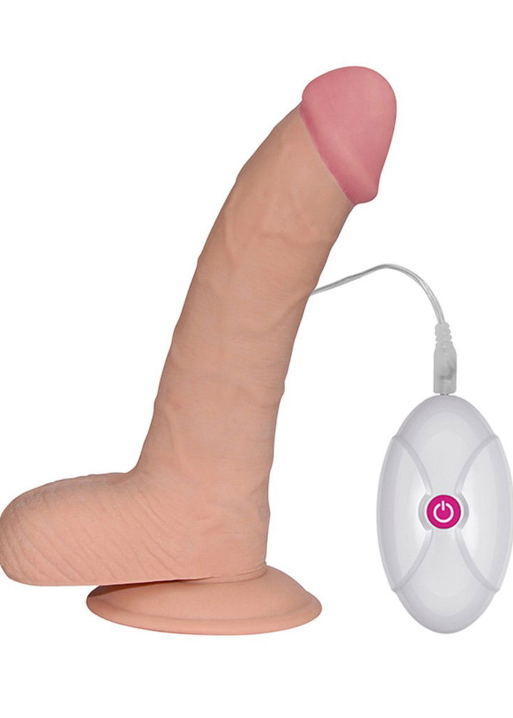 LoveToy Ultra Soft Dude Vibrerende Anale Dildo 21,3 cm Ø 4,5 cm